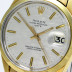 Rolex Vintage Date Ref 1550 Steel 14K Gold Plated Silver Mosaic Dial